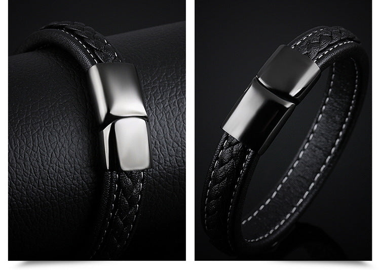 Armband aus schwarzem Titanstahl