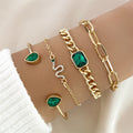 Traje de pulsera de diamantes verdes Fashion Premium