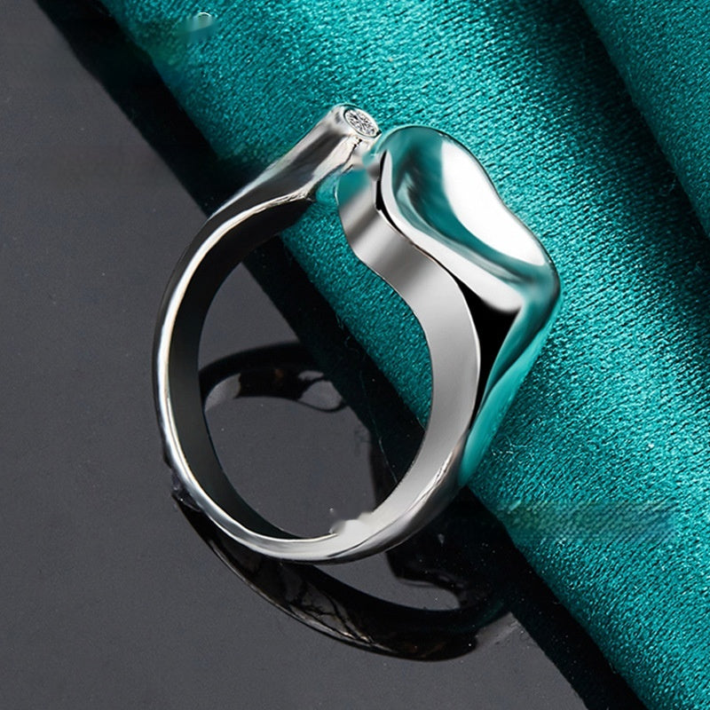 Anillo de boca plateado Accesorios de moda para mujer Joyería