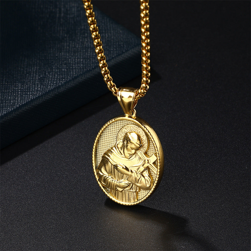 Europäischer und amerikanischer Modestil Personalisierte Anhängerkette Herren Kreuz