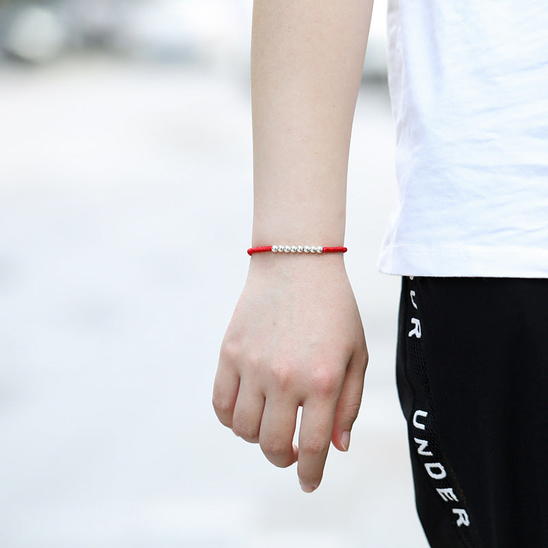 Animal Year Lucky Bead Carrying Strap Couple's Craft Diy Woven Red Rope