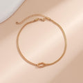 Twist Armband Elegante Herzknoten Mode Einfache Schlangenkette Hand Schmuck