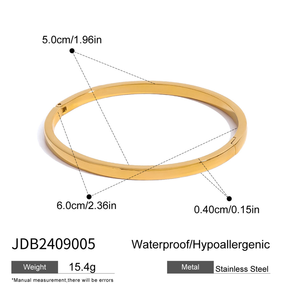 Europäisches und amerikanisches glänzendes Edelstahl-Armband mit Schnalle