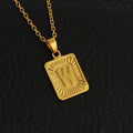 Gold letter necklace