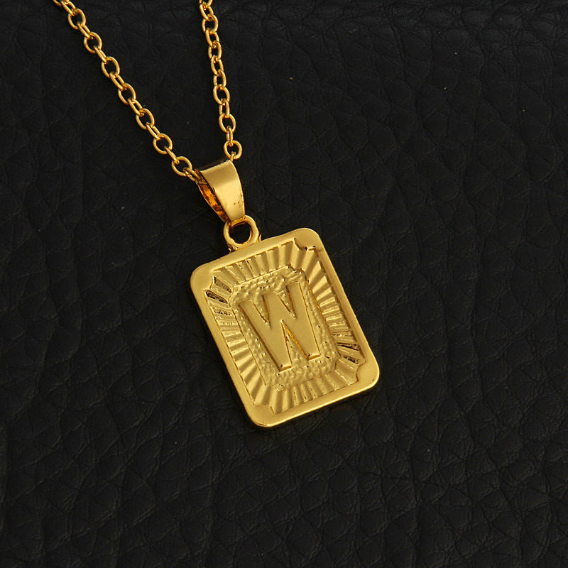 Gold letter necklace