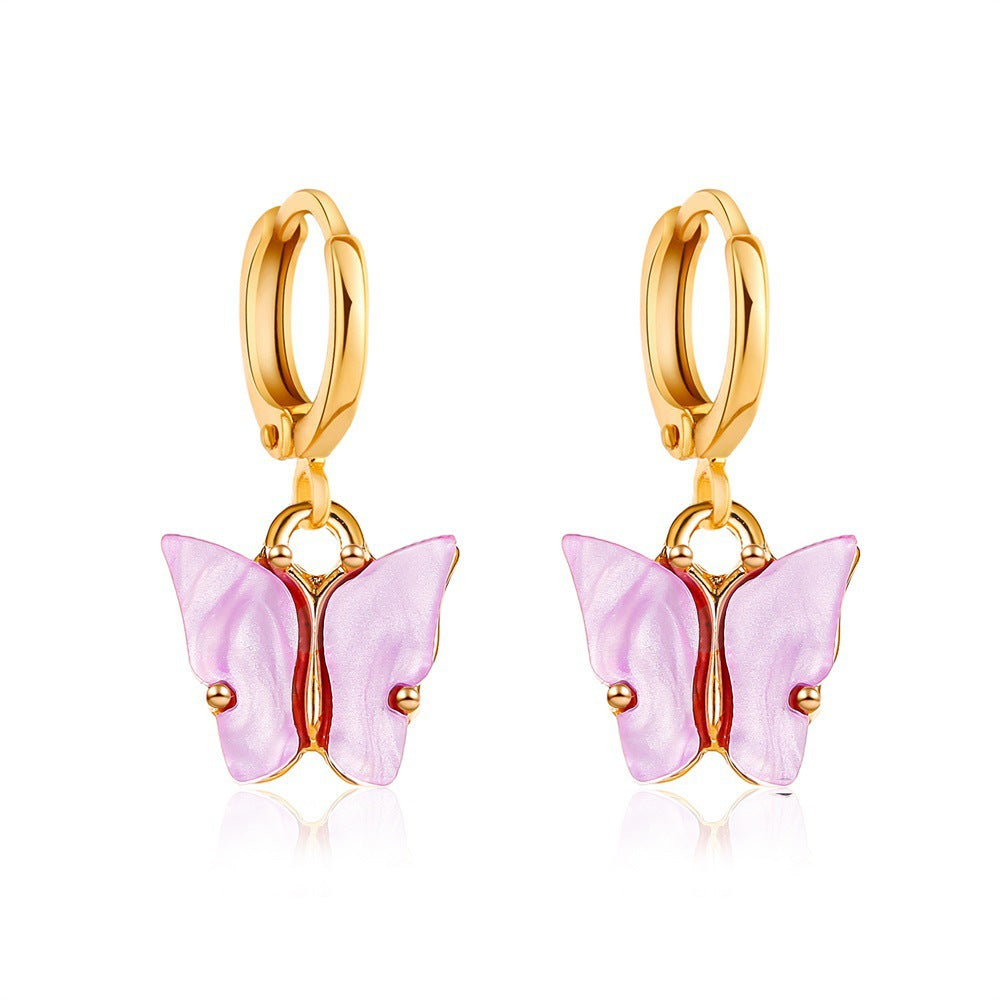 Pendientes de esmalte con forma de corazón, color rosa, joyas negras, regalo de boda