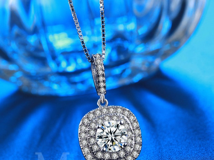 MDEAN cross-border explosive accessories AliExpress best selling high quality inlaid zircon High-grade platinum-plated pendant MSN012