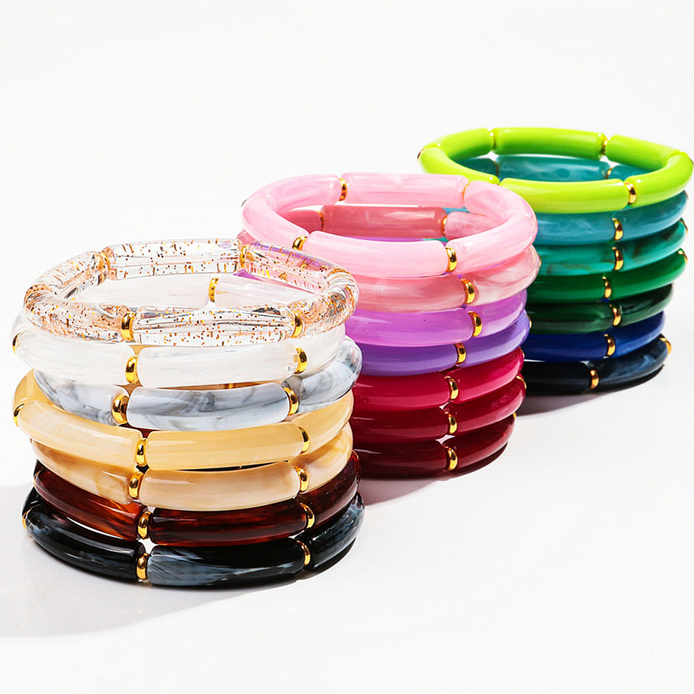 Pulseras de codo de acrílico populares europeas y americanas para damas