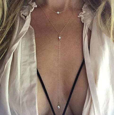 Simple Temperament lady Metal Clavicle Chain