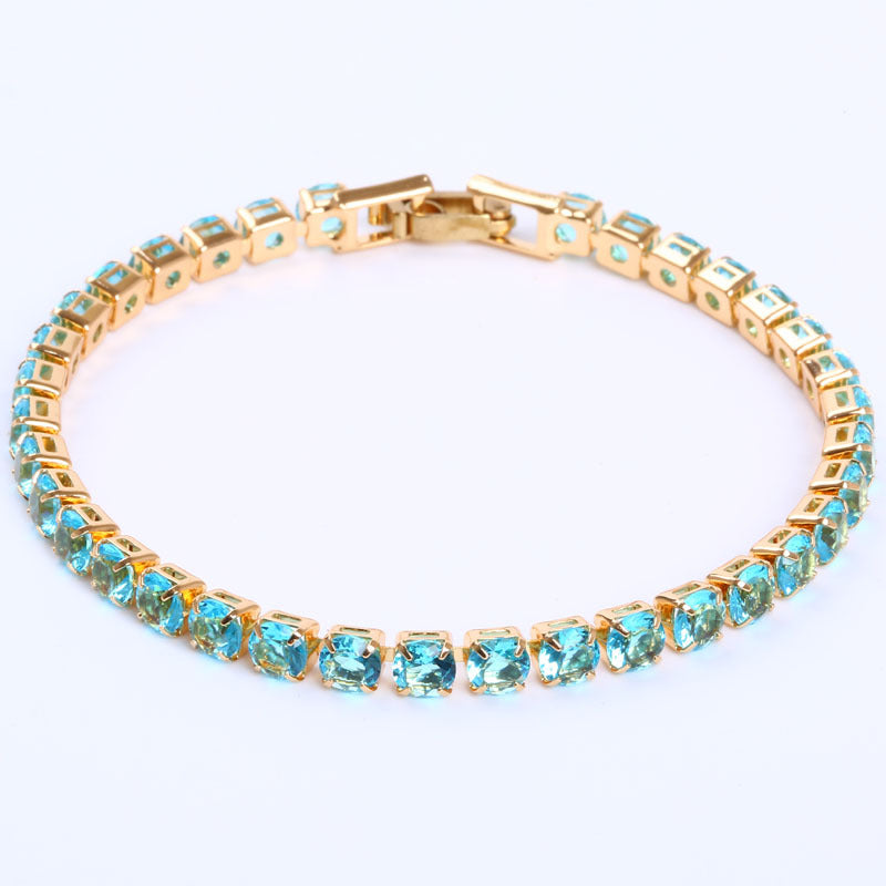 Zirkonia Tennisarmbänder Iced Out Kette Kristallarmband Damen Herren Goldarmband Schmuck