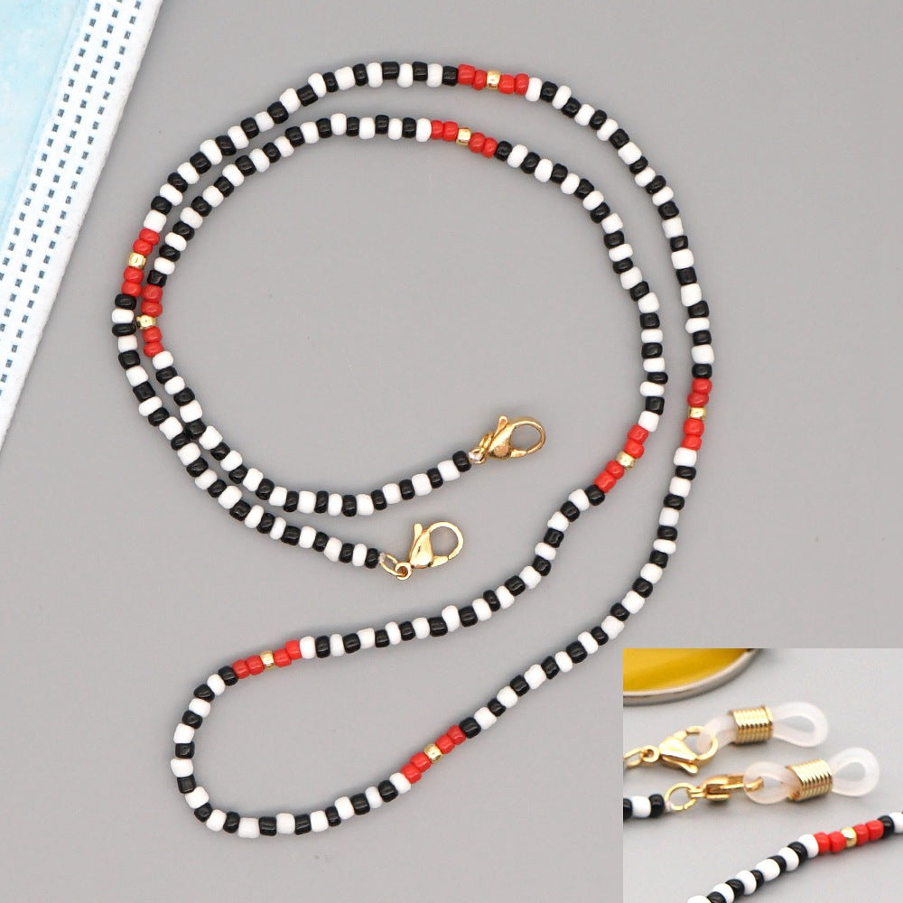 Brillen-Gesichtsmasken-Halskette, Schmuck, Perlen-Schultergurt, modische Sonnenbrillen-Schmuckkordel