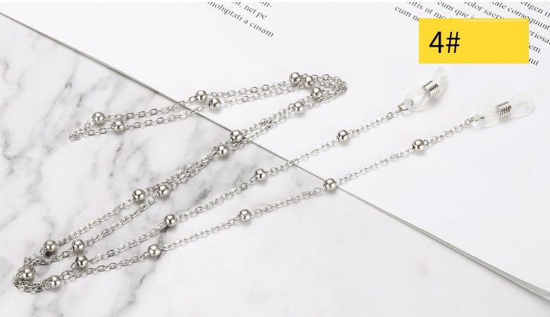 Neues Mesh Rot Brillenketten Sonnenbrillenkette Halskette Metallkette Sonnenbrille mit Kette Mode