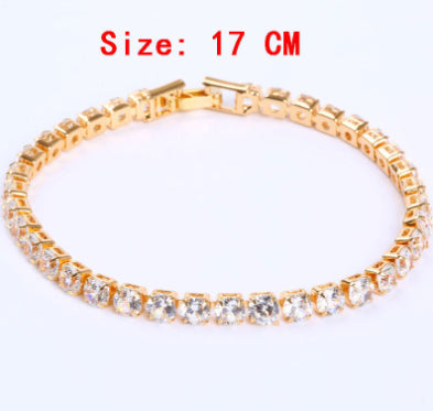 Zirkonia Tennisarmbänder Iced Out Kette Kristallarmband Damen Herren Goldarmband Schmuck