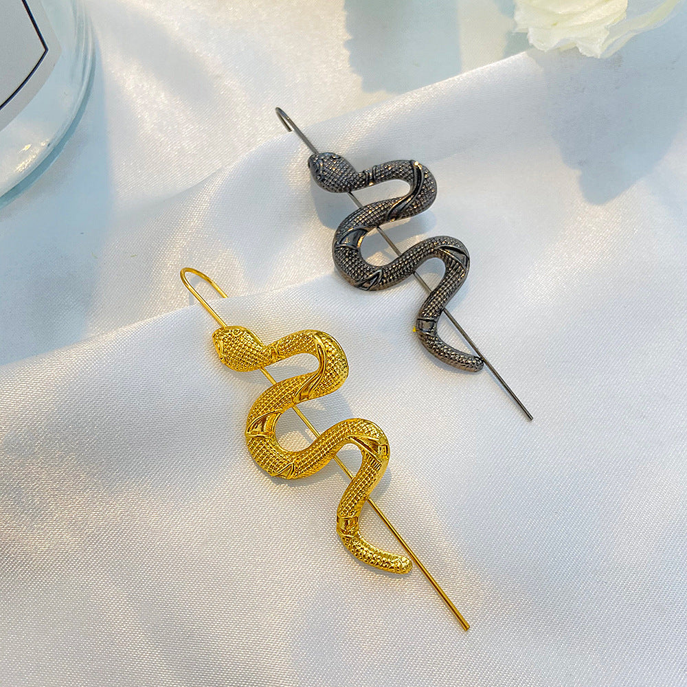 Pendiente de serpiente simulada para mujer con personalidad de moda