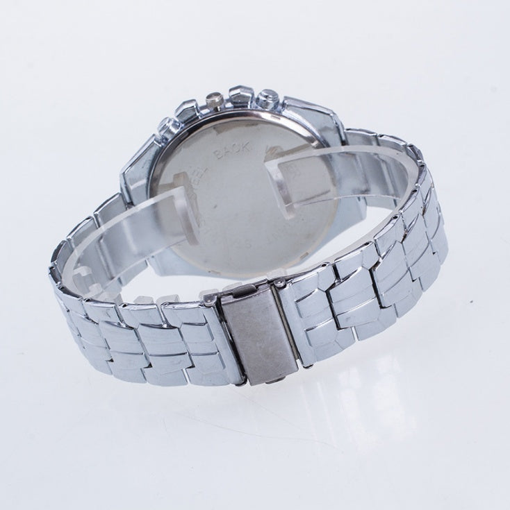 Mode Silber Edelstahl Herrenuhren Top Marke Luxusuhr Männer Sportuhr Herren Casual Armbanduhr Relogio Masculino