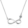 Collar de plata de ley 925 con baño de platino