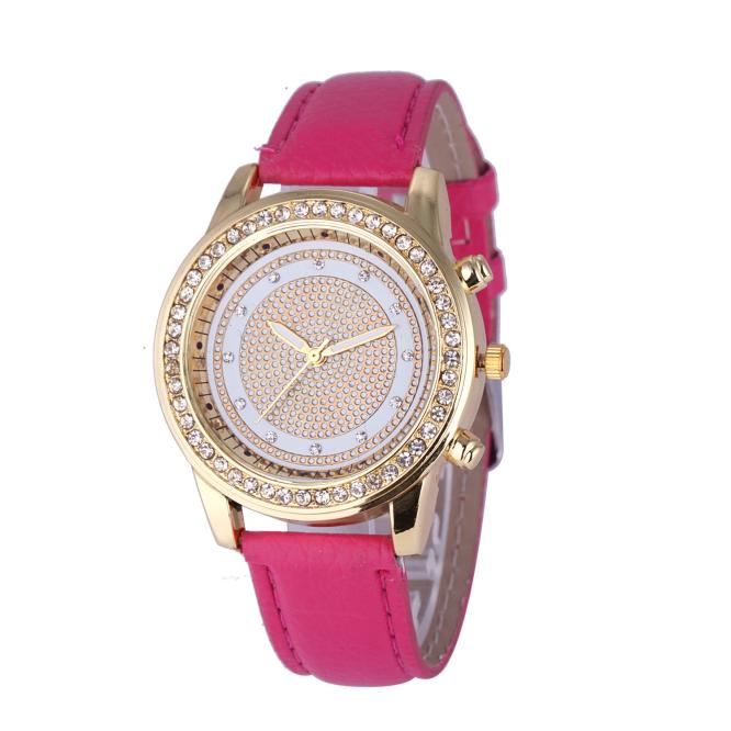 Nuevo brazalete de reloj para mujer, relojes de Ginebra de cristal para mujer, relojes de pulsera de cuarzo de acero inoxidable a la moda