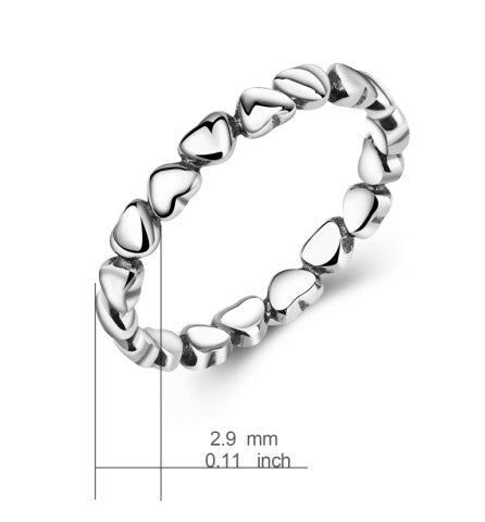 925er Sterling Silber Herzring