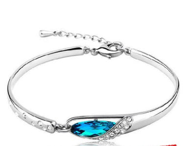 Schmuckset Kristall Anhänger Halskette Ohrring