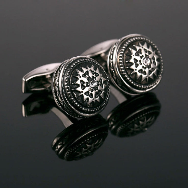 Gemelos de diamantes franceses para trajes de negocios