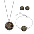 Mandala-Blumen-Zeit-Edelsteinkette