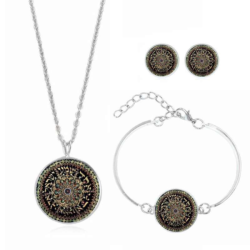 Mandala-Blumen-Zeit-Edelsteinkette