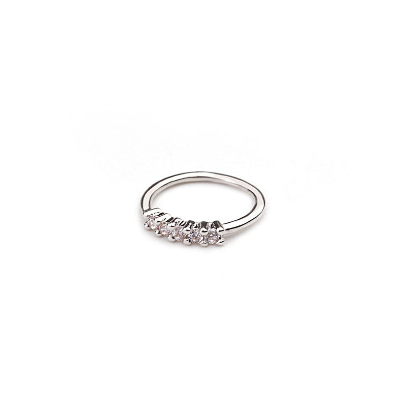 Nose Piercing Body Jewelry Ring Tiny Flower Helix