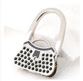 Handbag wallet rack portable folding bag rack crystal hook crystal rhinestone table decoration