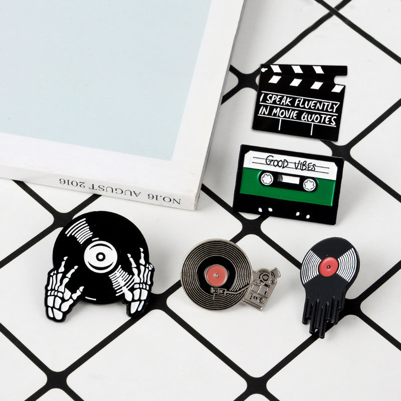 Broche de vinilo de gramófono