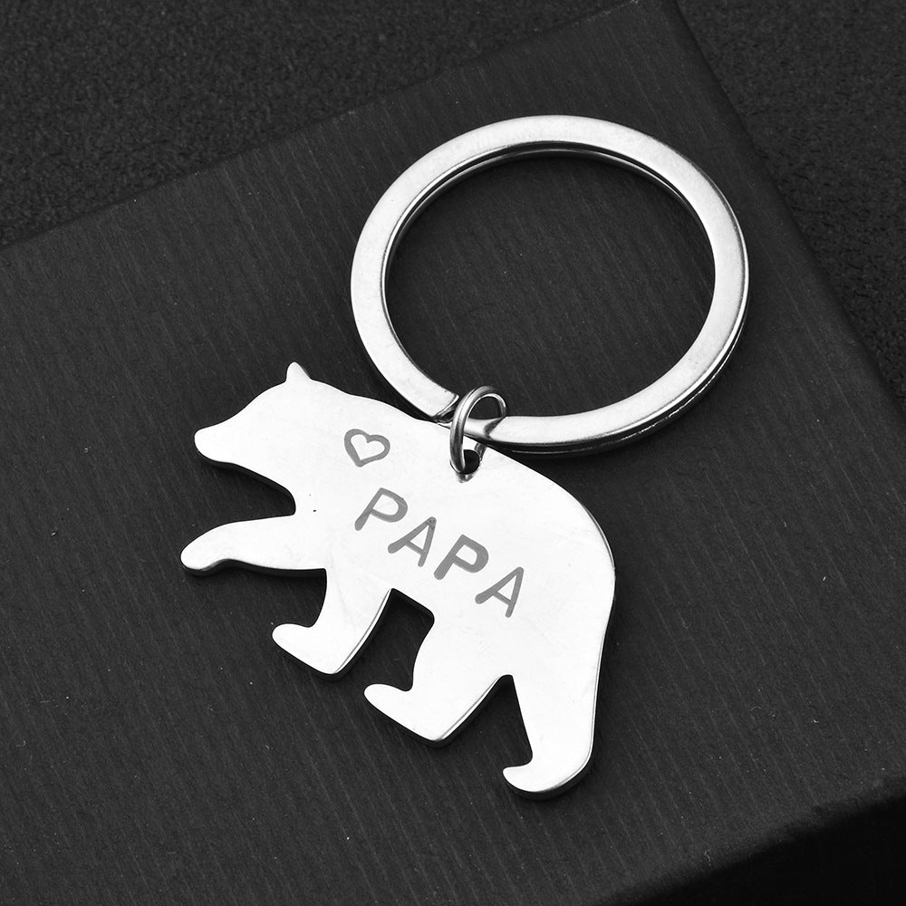 Edelstahl PAPA Süßer Bär Vatertagsgeschenk
