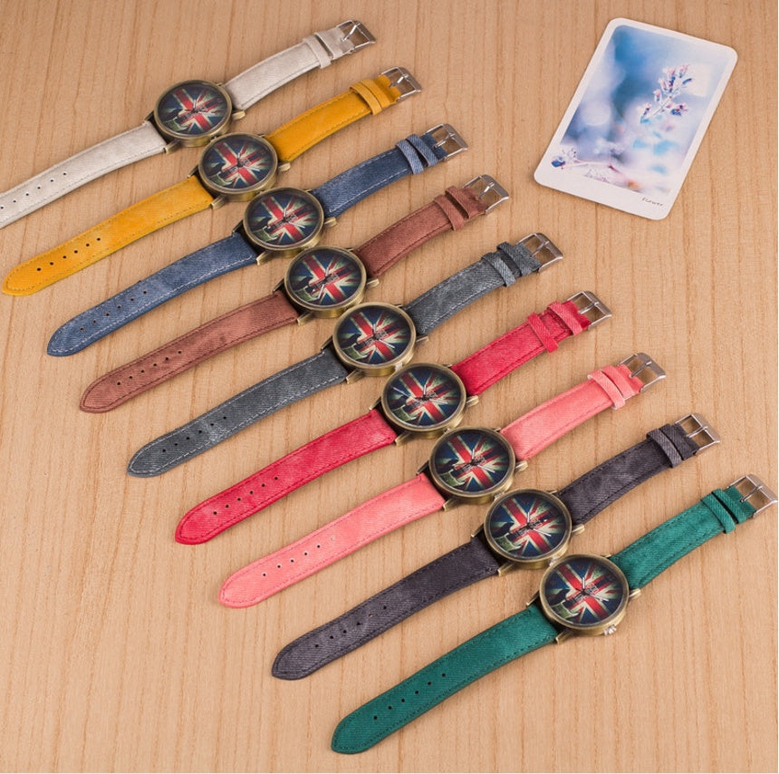 Reloj de pulsera con bandera del Reino Unido