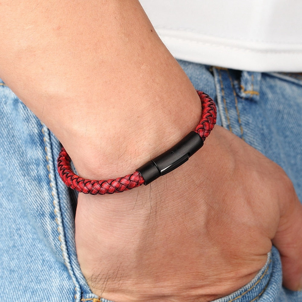 Hombres para mujeres Pulseras de acero inoxidable negro Joyas Regalos