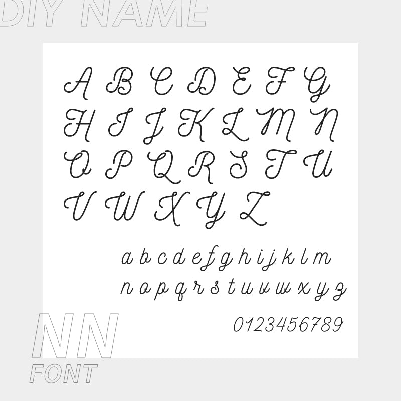 Tobillera personalizada de acero inoxidable 316L con letras del alfabeto inglés