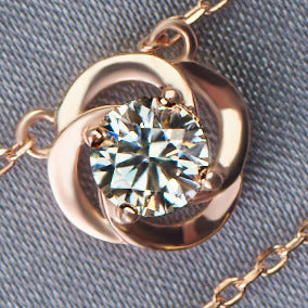 Collar de plata 925 con moissanita de 0,5 quilates