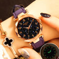 Relojes de mujer de moda los más vendidos Reloj con esfera Star Sky Lujo Rosa Oro Relojes de pulsera de cuarzo para mujer Nuevos dropshipping