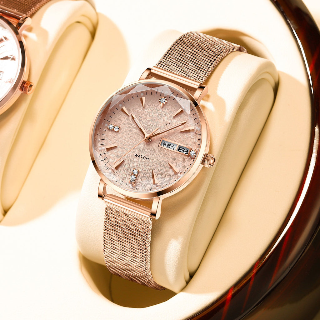 Nuevo Reloj de Cuarzo Luminoso Impermeable de Moda para Mujer