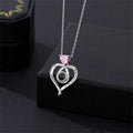 Collar de Plata de Ley 925 con Letra en Forma de Corazón para Mujer