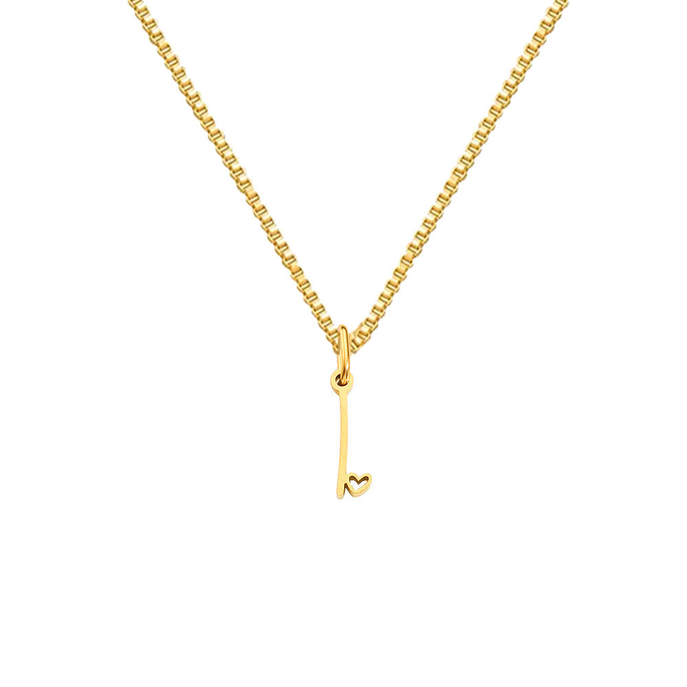 26 Love Letters Titanium Steel Pendants Necklace