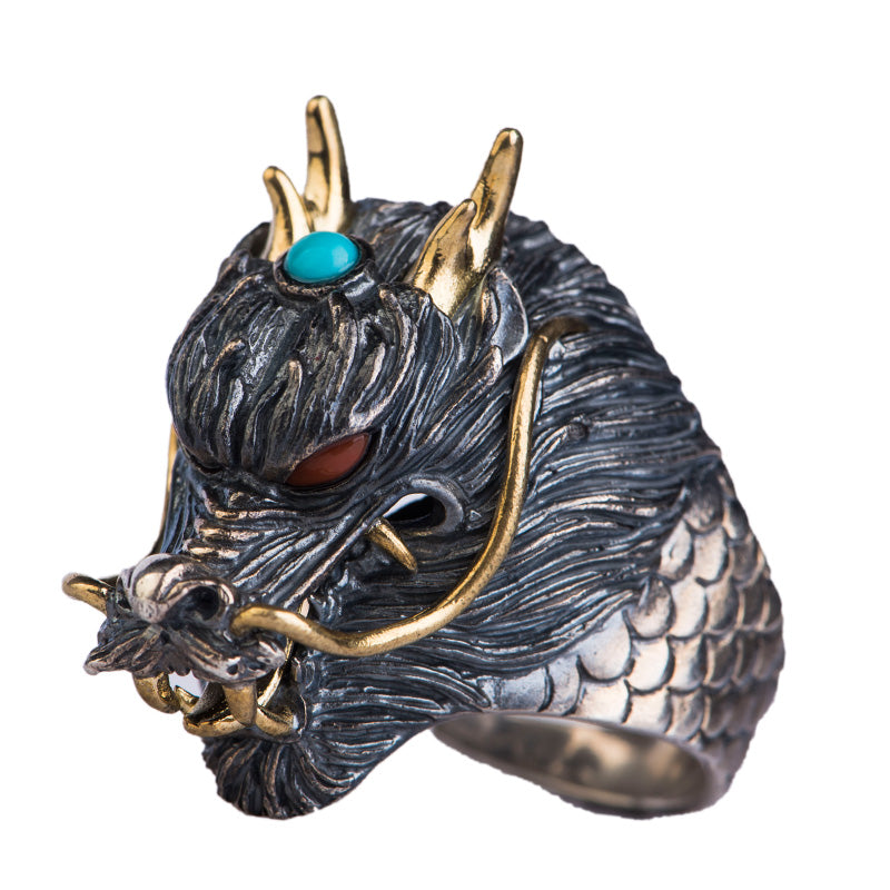 Handgemachter Drachenring