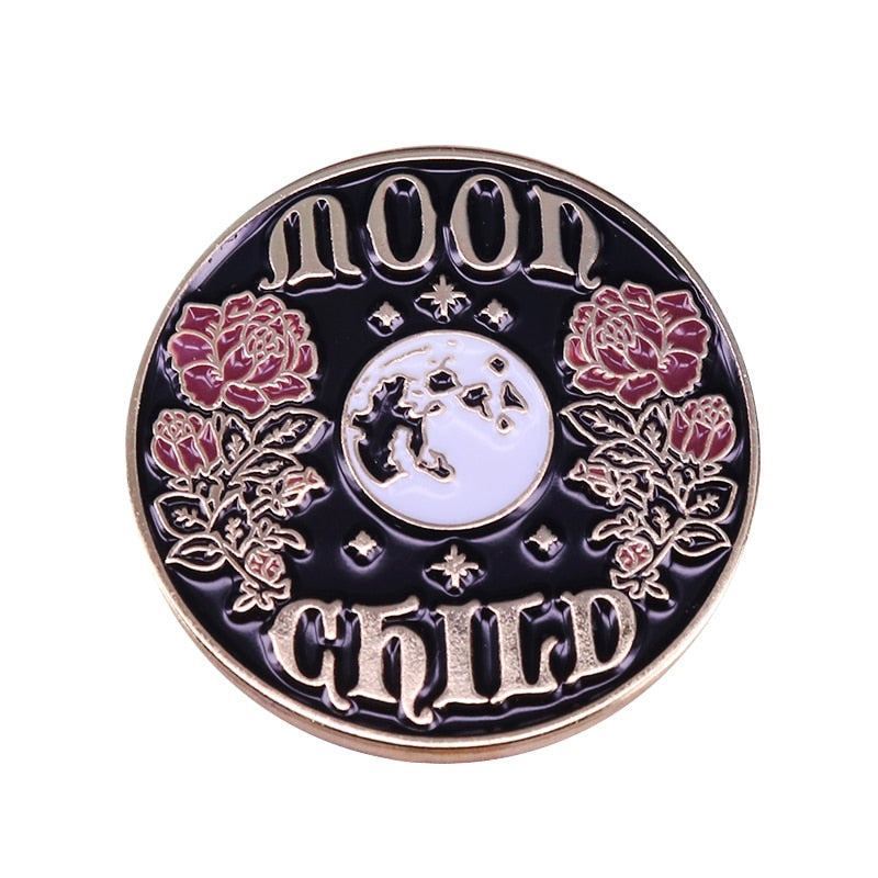 Precioso broche de luna para decorar ropa y bolsos