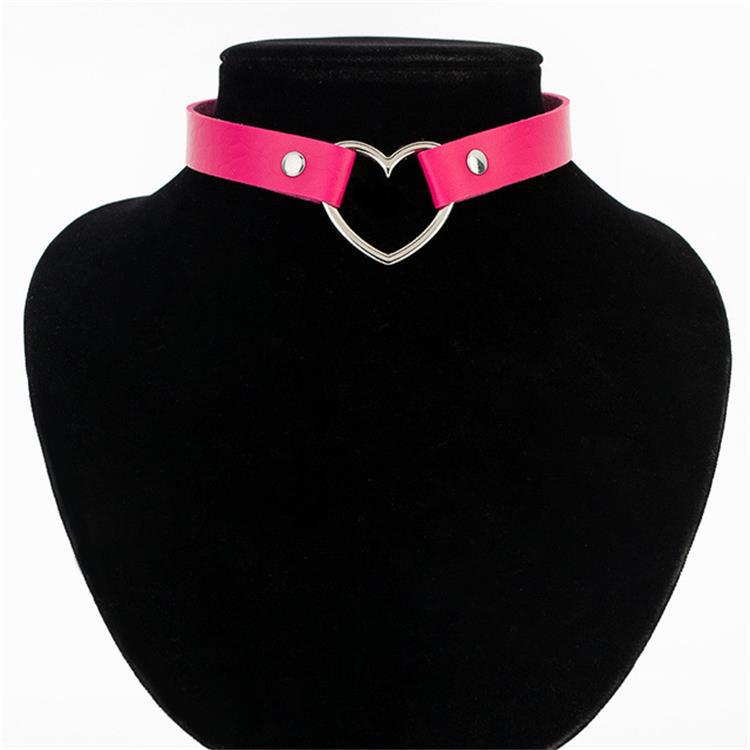 Punk leather necklace