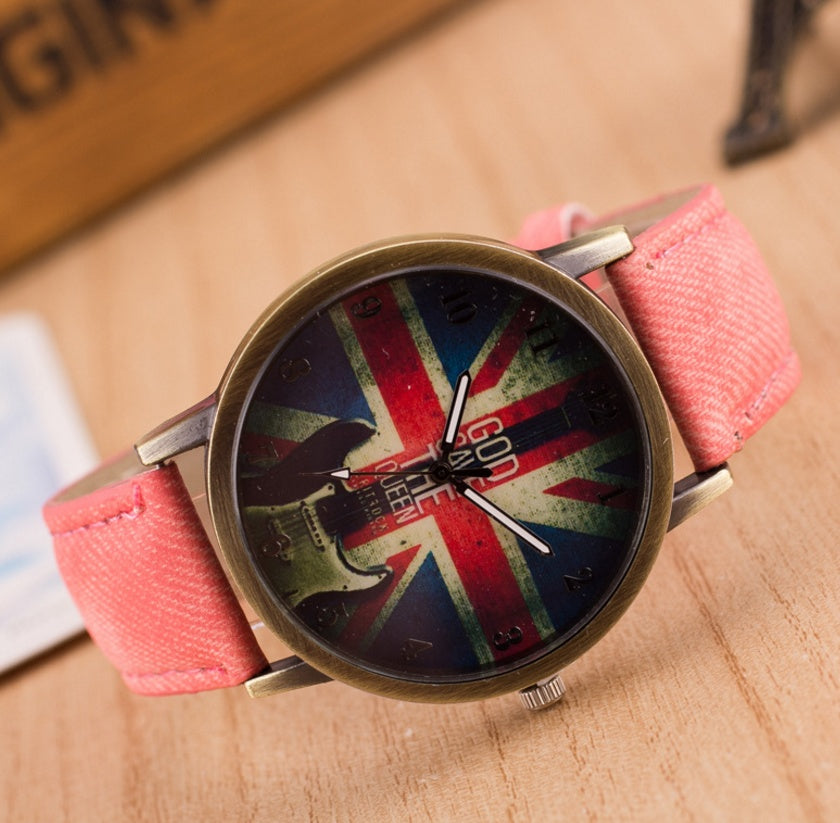 Reloj de pulsera con bandera del Reino Unido