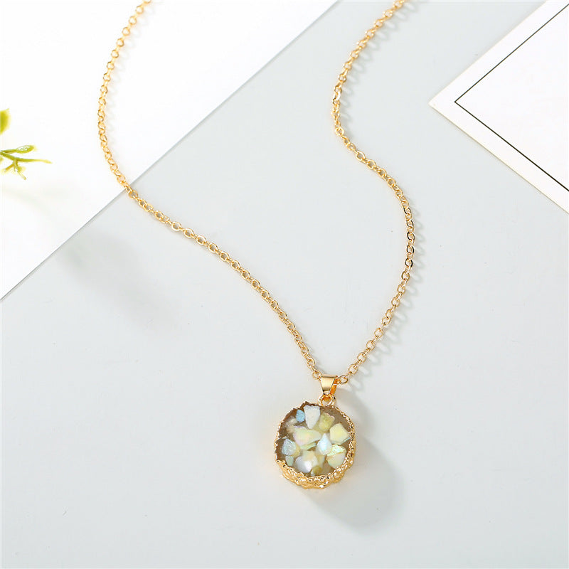 Sunflower resin necklace