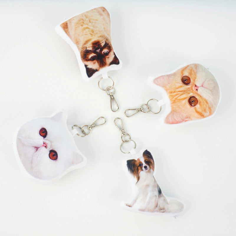Cat Pet Keychain Custom Dog Photos