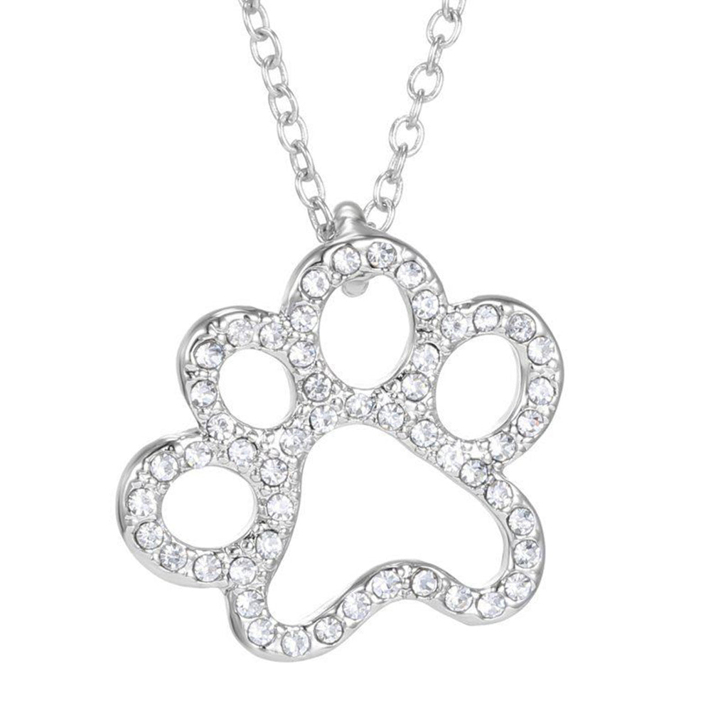 WISH Explosion Fashion Kreative Liebe Hunde-Pfotenabdruck-Anhänger-Halskette Außenhandel Neue Metallschmuck Großhandel