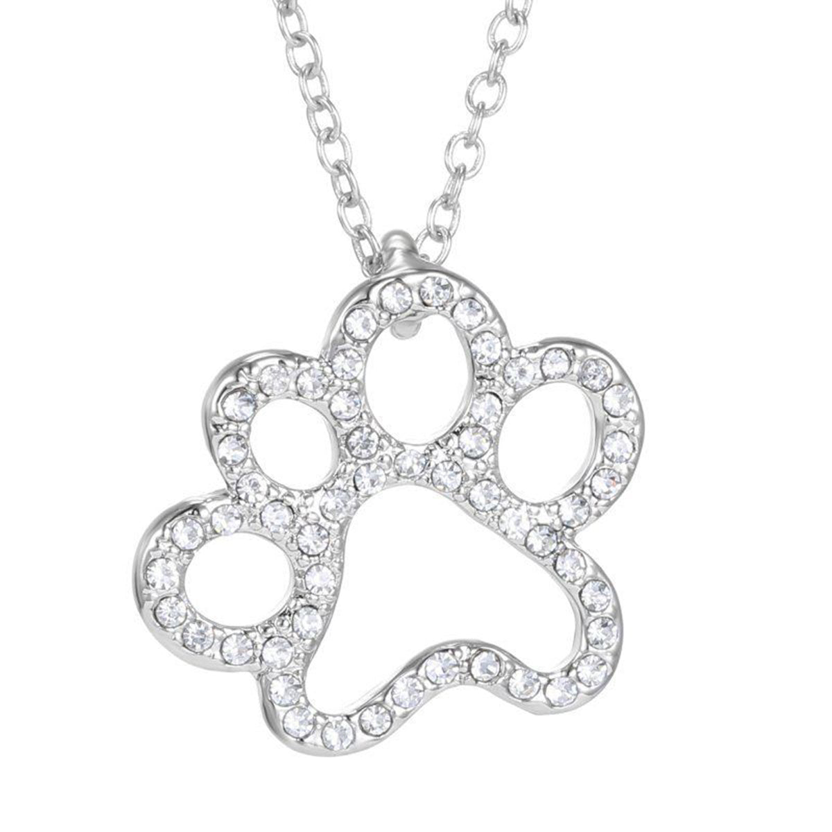 WISH Explosion Fashion Kreative Liebe Hunde-Pfotenabdruck-Anhänger-Halskette Außenhandel Neue Metallschmuck Großhandel