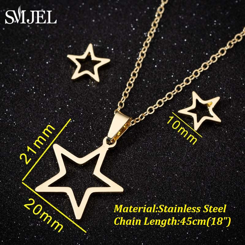 Halskette und Ohrringe dreiteiliger Schmuck