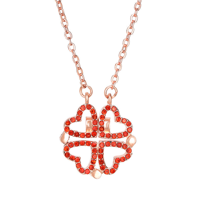 Clover necklace clavicle chain