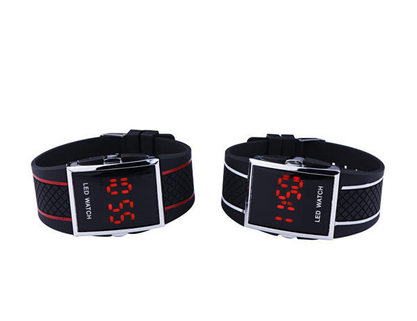 Herren Damen Casual Unisex Weiß Schwarz LED Digital Sport Armbanduhr Armbanduhr Datumsanzeige Uhr