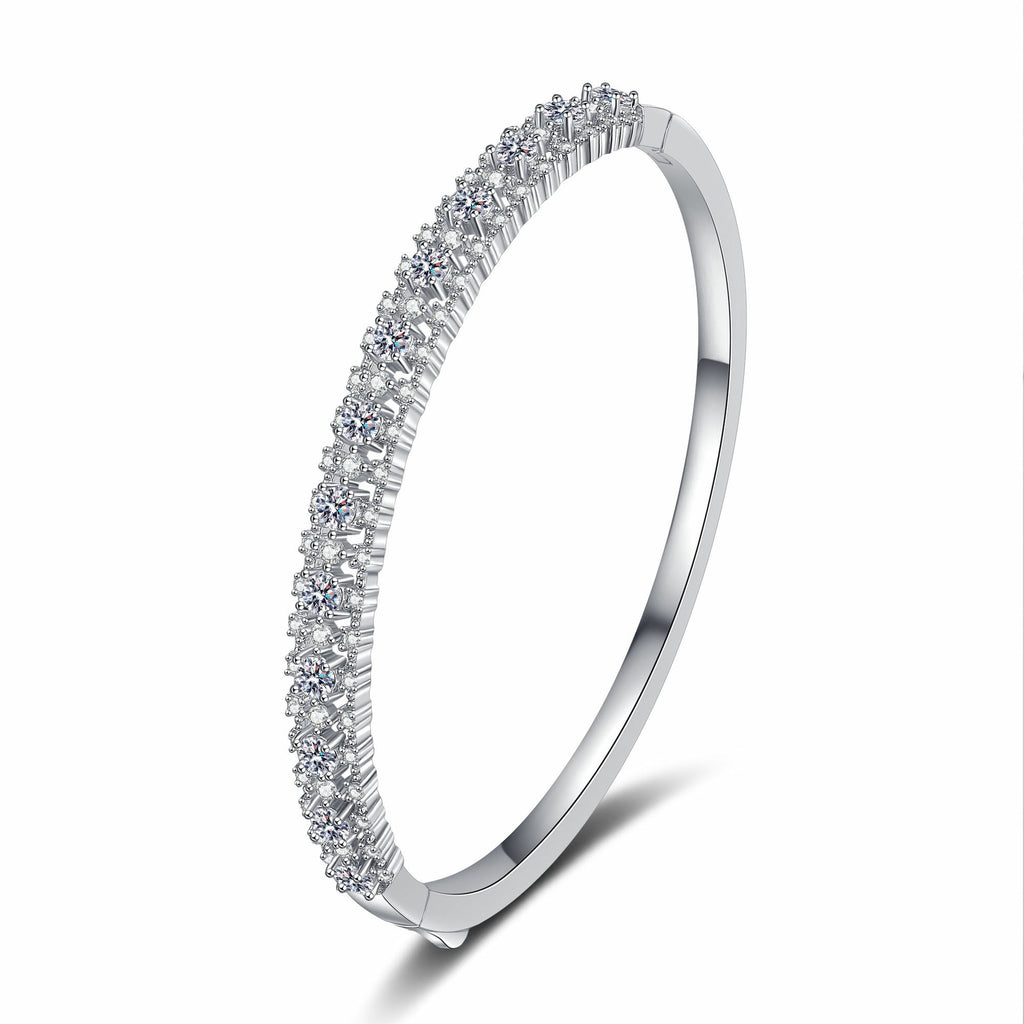 Damen Armband mit sternförmig eingelegtem Moissanit